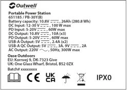 Outwell Akira 300 Power Station Draagbare Lithiumaccu -Sport Buitenkamperen 1070 1900 9f7df4ed c5db 4795 9fdb 697116fe000d 1280x960