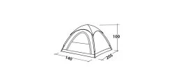 Easy Camp Comet 200 Koepeltent - 2 Personen -Sport Buitenkamperen 120338 comet 200 drawing perspective2