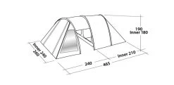 Easy Camp Galaxy 400 Gold Red Tunneltent - 4 Personen 9 Easy Camp Galaxy 400 Gold Red Tunneltent - 4 Personen -Sport Buitenkamperen 120355 galaxy 400 gold red drawing perspective2
