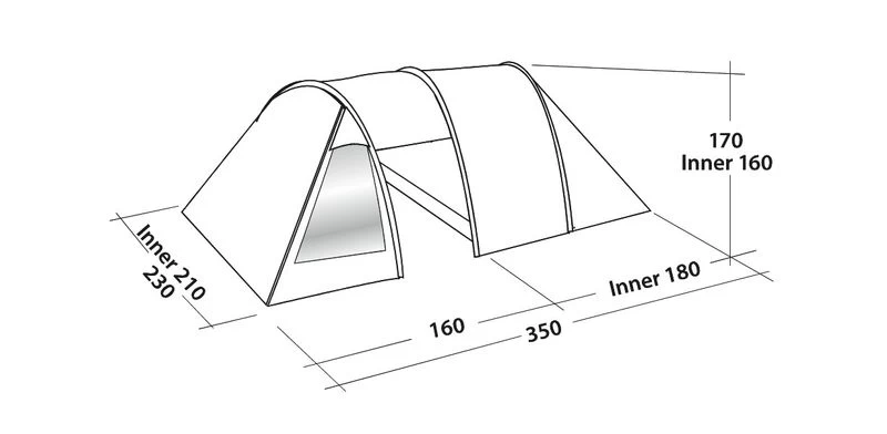 Easy Camp Galaxy 300 Rustic Green Tunneltent - 3 Personen 10 Easy Camp Galaxy 300 Rustic Green Tunneltent - 3 Personen - Afbeelding 8