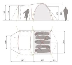 Vaude Campo Casa XT Koepeltent - 3/4 Persoons 9 Vaude Campo Casa XT Koepeltent - 3/4 Persoons -Sport Buitenkamperen 14229 g