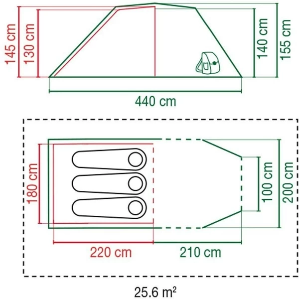 Coleman Chimney Rock Plus Blackout Tunneltent - 3 Persoons - Afbeelding 7