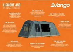 Vango Lismore 450 Tunneltent - 4 Persoons - Groen -Sport Buitenkamperen 1900 1783 lismore 450 package 3