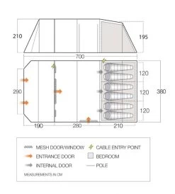 Vango Lismore 600XL Tunneltent - 5 Persoons - Groen -Sport Buitenkamperen 1900 1783 lismore 600xl package 1