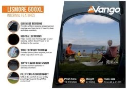 Vango Lismore 600XL Tunneltent - 5 Persoons - Groen -Sport Buitenkamperen 1900 1783 lismore 600xl package 3