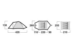 Husky Bizon Koepeltent - 4+ Persoons -Sport Buitenkamperen bizon afmetingen