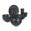 Bo-Camp Orville Melamine Serviesset - 16-delig - Antraciet 1 Bo-Camp Orville Melamine Serviesset - 16-delig - Antraciet -Sport Buitenkamperen bo camp orville antr