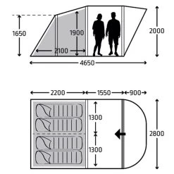 Kampa Brean 4 Air Opblaasbare Tunneltent - 4 Persoons -Sport Buitenkamperen brean4air