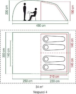 Coleman Vespucci 4 Tunneltent - 4 Persoons -Sport Buitenkamperen flo 2000019537 01 resultaat