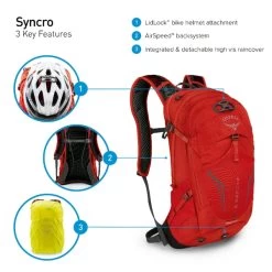 Osprey Syncro Daypack - 20 Liter - Zwart -Sport Buitenkamperen osprey syncro features