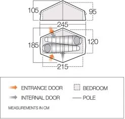Vango Nevis 200 Tunneltent - 2 Persoons -Sport Buitenkamperen vango nevis 200 2